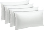 Foamily Throw Pillow Insert 18 x 18 inch (Set of 4) Hypoallergenic 100% Virgin Fiber Bed, Sofa, Couch Decorative Indoor Pillows Made in USA - Grand Goldman