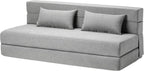Folding Sofa Bed Single Plus with Pillow- Convertible Chair Floor Couch & Sleeping Mattress - Foldable Memory Foam Sleeper for Living Room/Dorm/Guest Room/Home Office, Dark Grey - Grand Goldman
