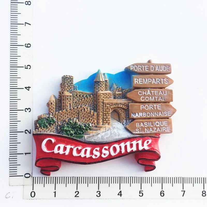 France  Paris Fridge Magnet Souvenir Carcassonne Cannes Imanes Para Riviera Arch of Triumph NICE Magnetic Stickers Home Decor - Grand Goldman