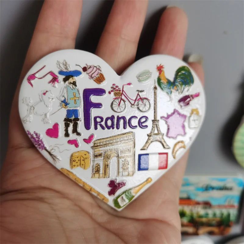 France  Paris Fridge Magnet Souvenir Carcassonne Cannes Imanes Para Riviera Arch of Triumph NICE Magnetic Stickers Home Decor - Grand Goldman