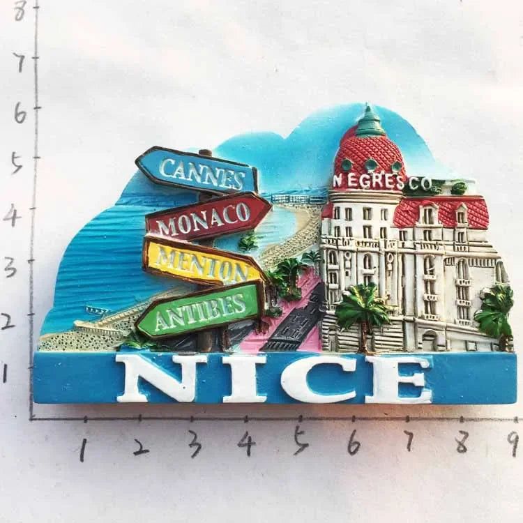 France  Paris Fridge Magnet Souvenir Carcassonne Cannes Imanes Para Riviera Arch of Triumph NICE Magnetic Stickers Home Decor - Grand Goldman