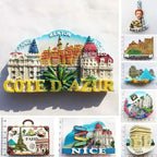 France  Paris Fridge Magnet Souvenir Carcassonne Cannes Imanes Para Riviera Arch of Triumph NICE Magnetic Stickers Home Decor - Grand Goldman