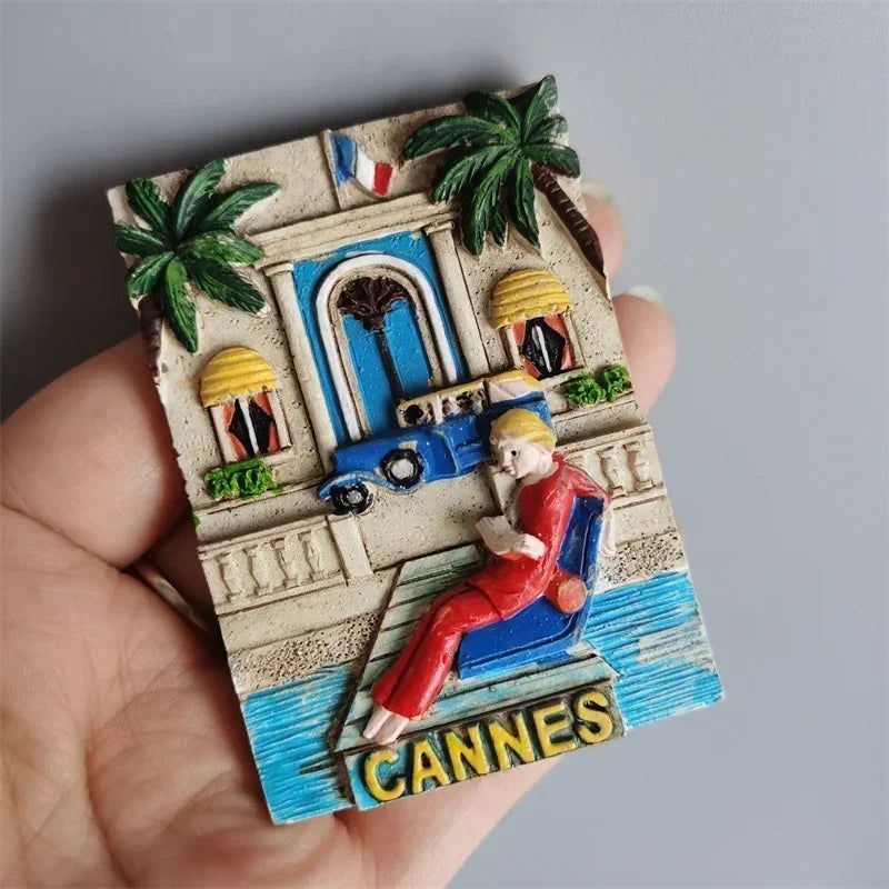 France Tourist Souvenir Fridge Magnets Cannes Nice Blue Coast Kurt Azur Menton Resin Magnetic Refrigerator sticker Colletion - Grand Goldman