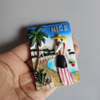 France Tourist Souvenir Fridge Magnets Cannes Nice Blue Coast Kurt Azur Menton Resin Magnetic Refrigerator sticker Colletion - Grand Goldman