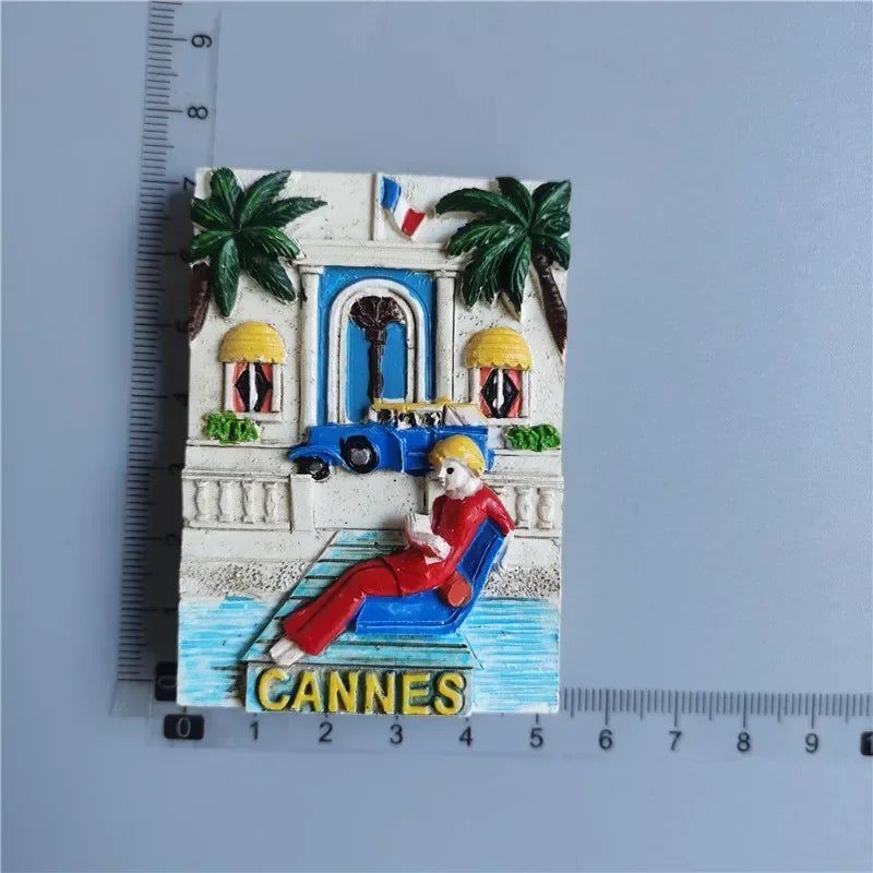 France Tourist Souvenir Fridge Magnets Cannes Nice Blue Coast Kurt Azur Menton Resin Magnetic Refrigerator sticker Colletion - Grand Goldman