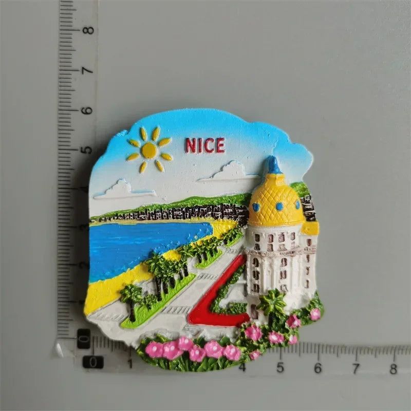 France Tourist Souvenir Fridge Magnets Cannes Nice Blue Coast Kurt Azur Menton Resin Magnetic Refrigerator sticker Colletion - Grand Goldman