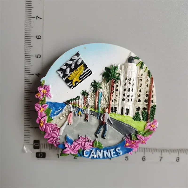 France Tourist Souvenir Fridge Magnets Cannes Nice Blue Coast Kurt Azur Menton Resin Magnetic Refrigerator sticker Colletion - Grand Goldman