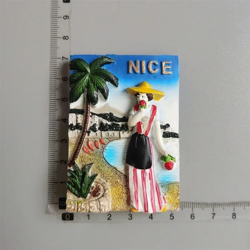 France Tourist Souvenir Fridge Magnets Cannes Nice Blue Coast Kurt Azur Menton Resin Magnetic Refrigerator sticker Colletion - Grand Goldman