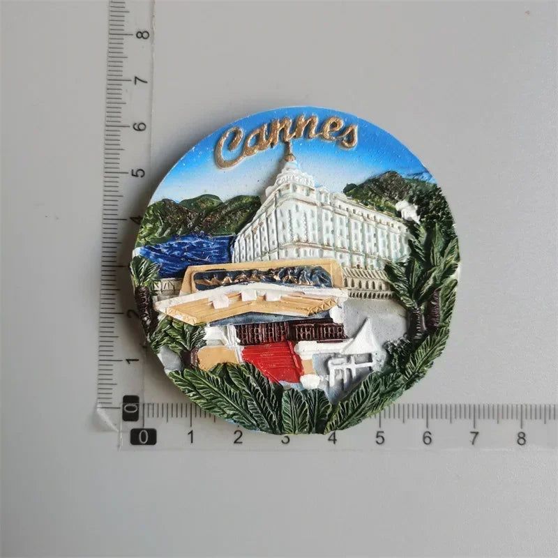 France Tourist Souvenir Fridge Magnets Cannes Nice Blue Coast Kurt Azur Menton Resin Magnetic Refrigerator sticker Colletion - Grand Goldman