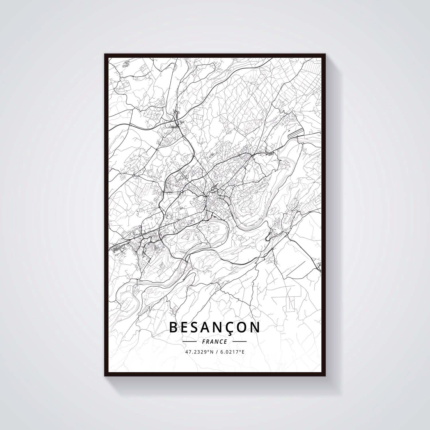 France City Map Poster Provence Canvas Painting - Grand Goldman