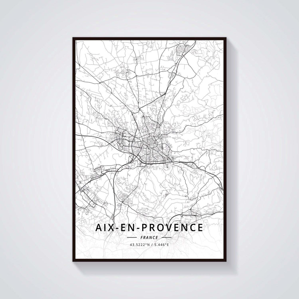 France City Map Poster Provence Canvas Painting - Grand Goldman