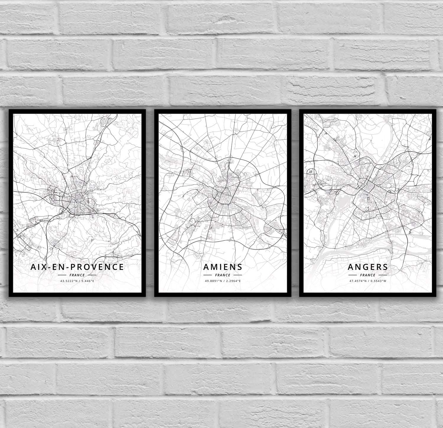 France City Map Poster Provence Canvas Painting - Grand Goldman