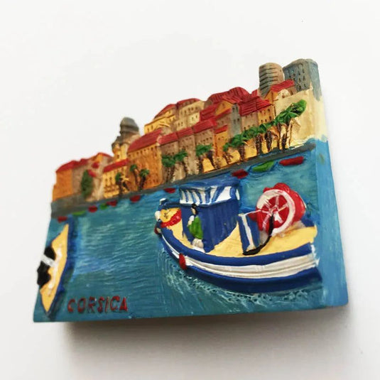 France Fridge Magnets Napoleon's Birthplace Corsica Landscape Tourist Souvenir Magnetic Refrigerator Stickers Home Decor Gifts - Grand Goldman