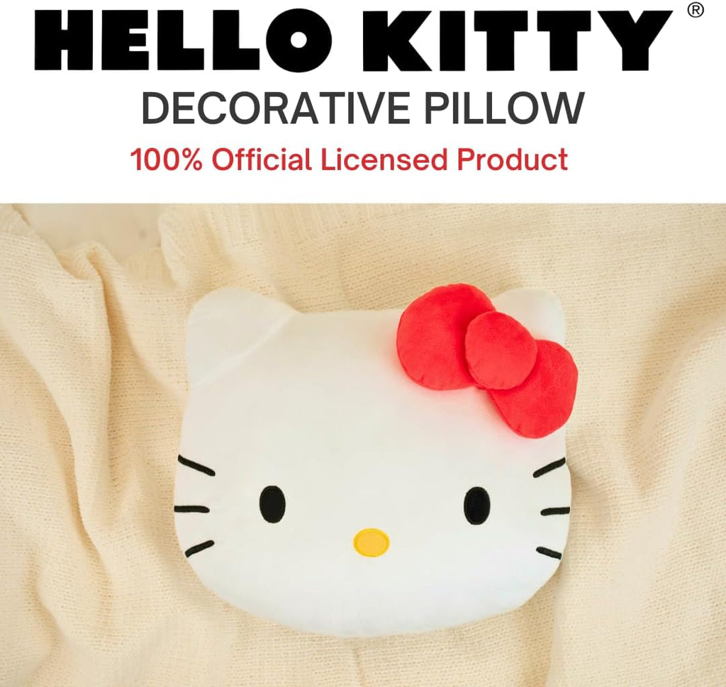 Franco Bedding Super Soft Plush Decorative Throw Pillow (Official Licensed Product), 16" Inch, Hello Kitty - Grand Goldman