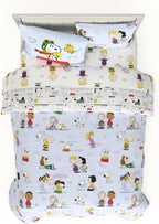 Franco Peanuts & Snoopy Classic Pals Super Soft Comforter and Sheet Set, 5 Piece Queen Size, (Official Licensed Product) Collectibles - Grand Goldman