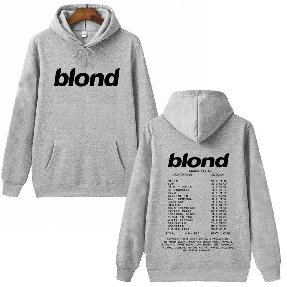 Frank Ocean Blonde Hoodie Man Woman Harajuku Hip Hop Pullover Tops Sweatshirt Music Fans Gift - Grand Goldman