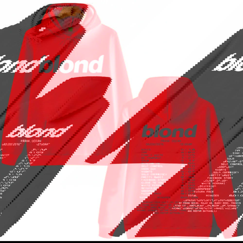 Frank Ocean Blonde Hoodie Man Woman Harajuku Hip Hop Pullover Tops Sweatshirt Music Fans Gift - Grand Goldman