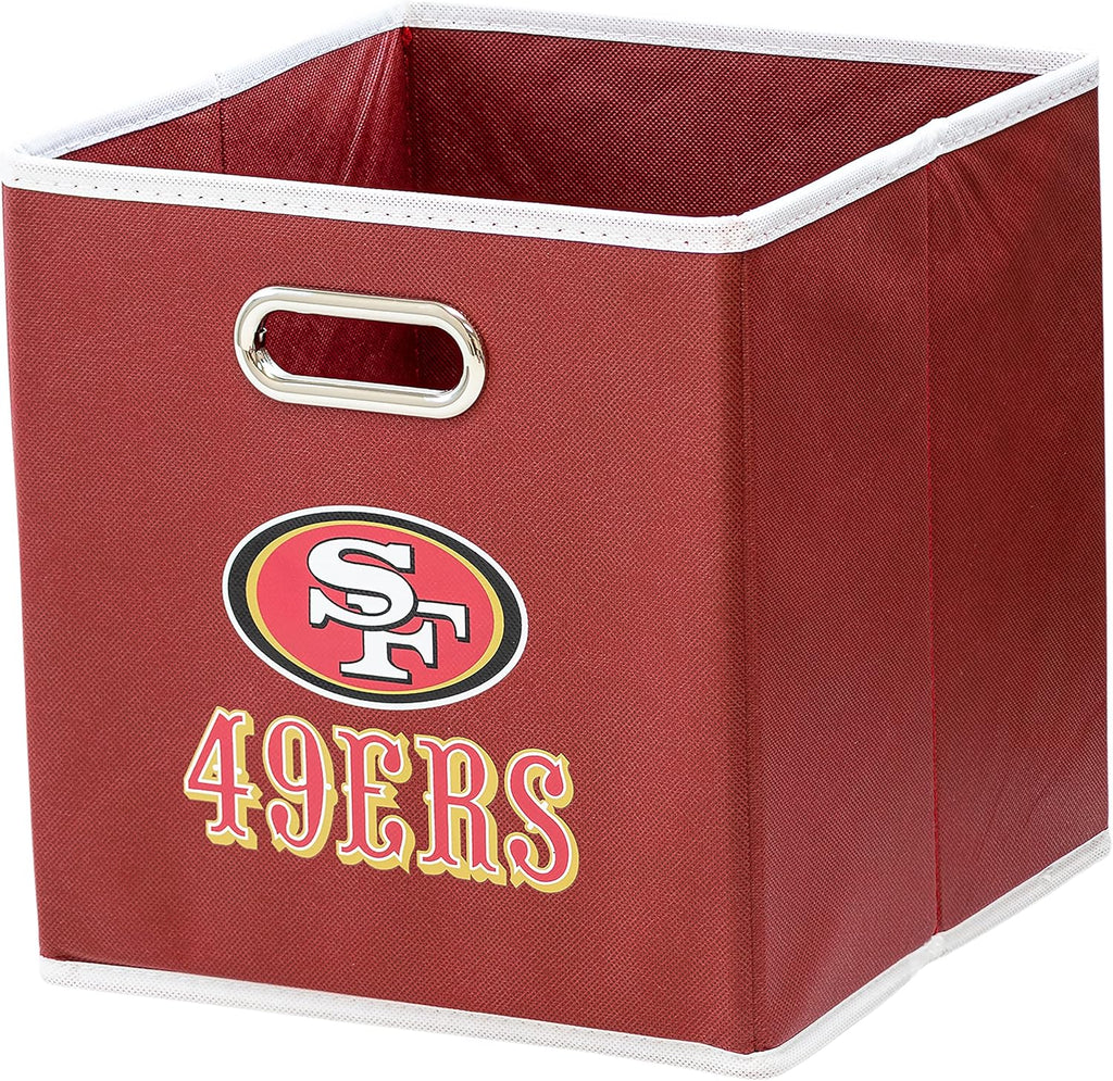 Franklin Sports NFL Storage Bins - Collapsible Cube Container + Storage Basket - NFL Office, Bedroom + Living Room Décor - 11"x11" - Grand Goldman