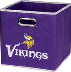 Franklin Sports NFL Storage Bins - Collapsible Cube Container + Storage Basket - NFL Office, Bedroom + Living Room Décor - 11"x11" - Grand Goldman