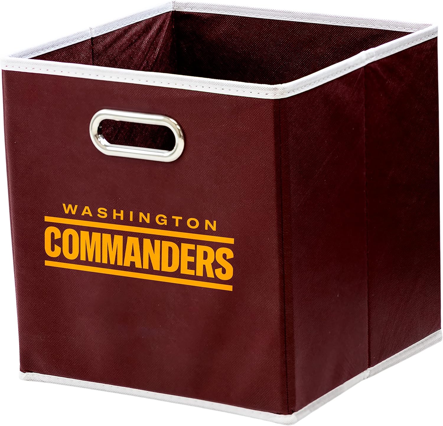 Franklin Sports NFL Storage Bins - Collapsible Cube Container + Storage Basket - NFL Office, Bedroom + Living Room Décor - 11"x11" - Grand Goldman