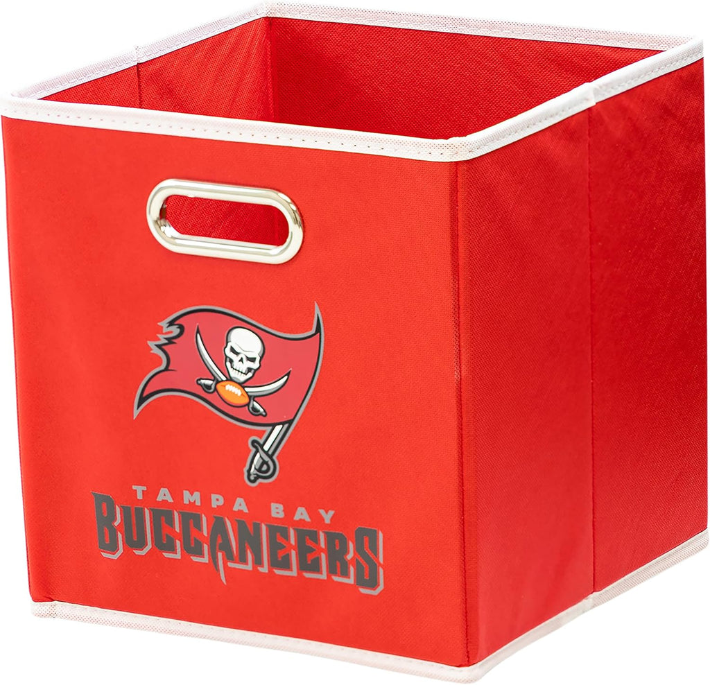 Franklin Sports NFL Storage Bins - Collapsible Cube Container + Storage Basket - NFL Office, Bedroom + Living Room Décor - 11"x11" - Grand Goldman