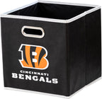 Franklin Sports NFL Storage Bins - Collapsible Cube Container + Storage Basket - NFL Office, Bedroom + Living Room Décor - 11"x11" - Grand Goldman