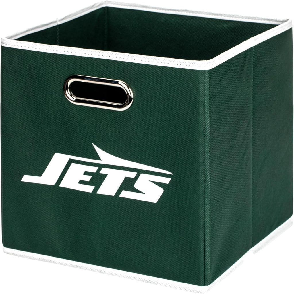 Franklin Sports NFL Storage Bins - Collapsible Cube Container + Storage Basket - NFL Office, Bedroom + Living Room Décor - 11"x11" - Grand Goldman