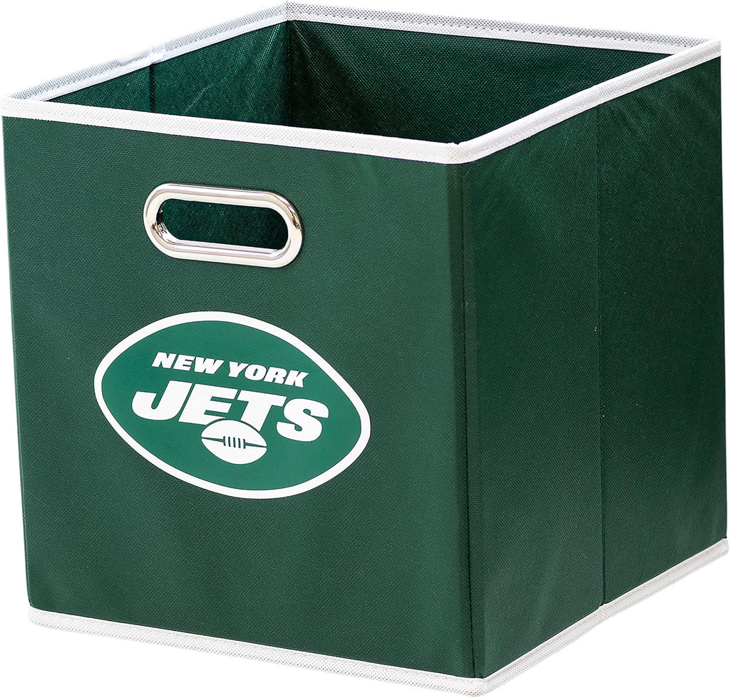 Franklin Sports NFL Storage Bins - Collapsible Cube Container + Storage Basket - NFL Office, Bedroom + Living Room Décor - 11"x11" - Grand Goldman