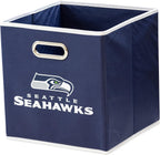 Franklin Sports NFL Storage Bins - Collapsible Cube Container + Storage Basket - NFL Office, Bedroom + Living Room Décor - 11"x11" - Grand Goldman