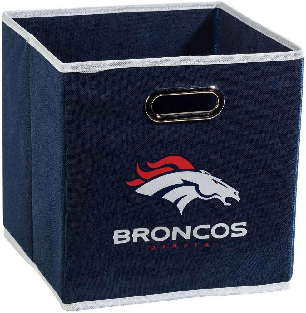 Franklin Sports NFL Storage Bins - Collapsible Cube Container + Storage Basket - NFL Office, Bedroom + Living Room Décor - 11"x11" - Grand Goldman