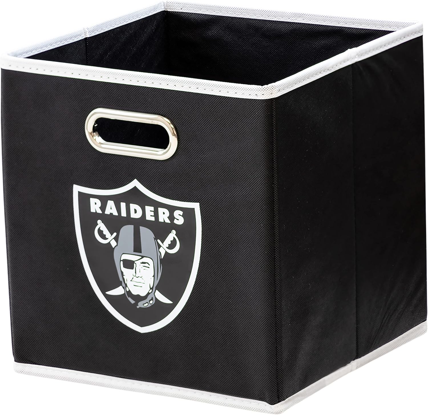Franklin Sports NFL Storage Bins - Collapsible Cube Container + Storage Basket - NFL Office, Bedroom + Living Room Décor - 11"x11" - Grand Goldman