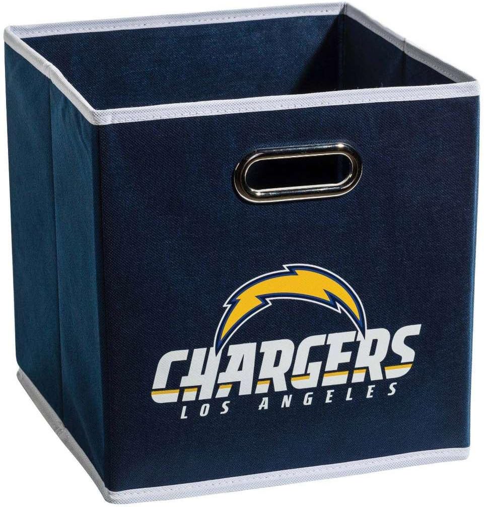 Franklin Sports NFL Storage Bins - Collapsible Cube Container + Storage Basket - NFL Office, Bedroom + Living Room Décor - 11"x11" - Grand Goldman