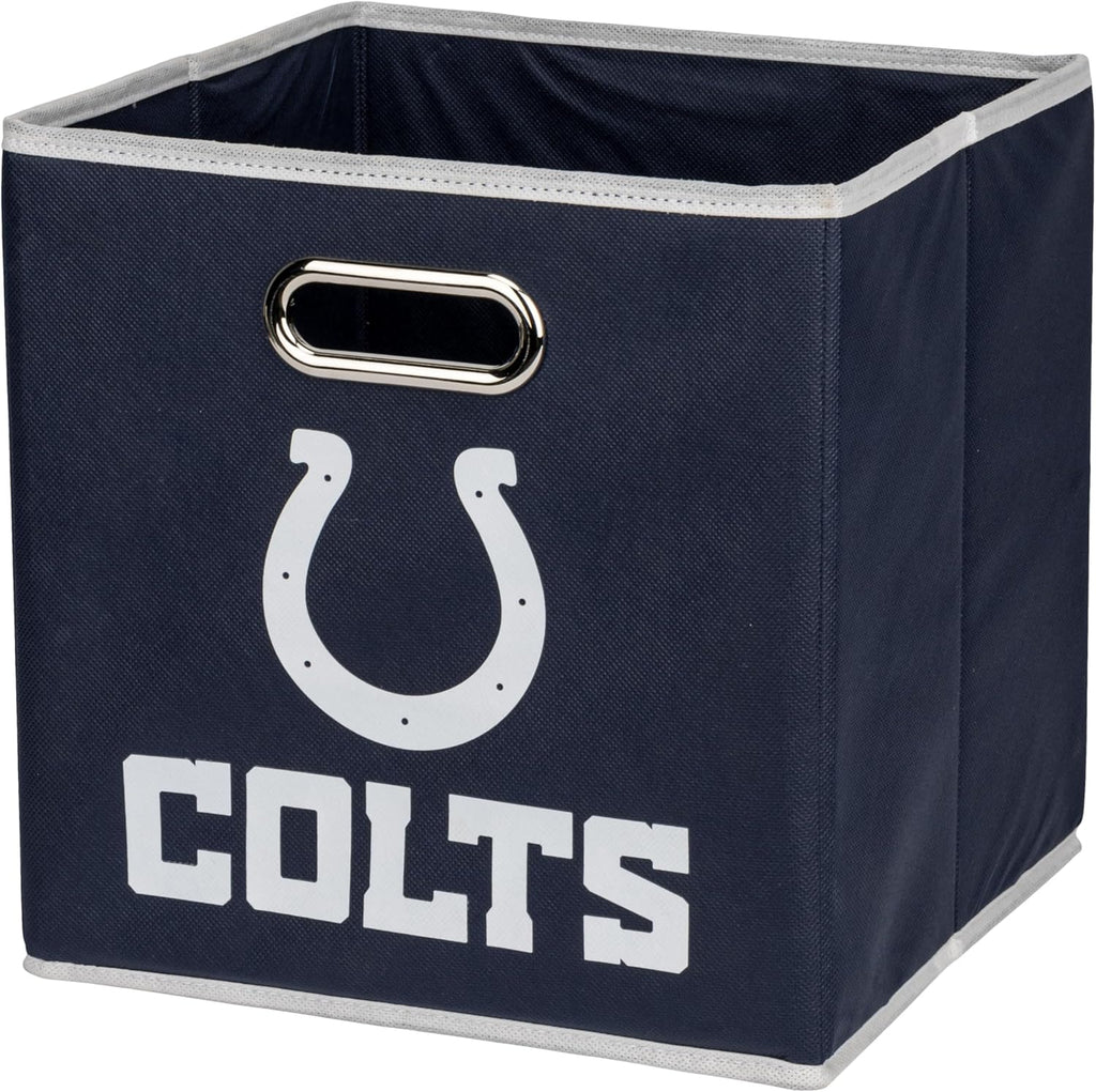 Franklin Sports NFL Storage Bins - Collapsible Cube Container + Storage Basket - NFL Office, Bedroom + Living Room Décor - 11"x11" - Grand Goldman