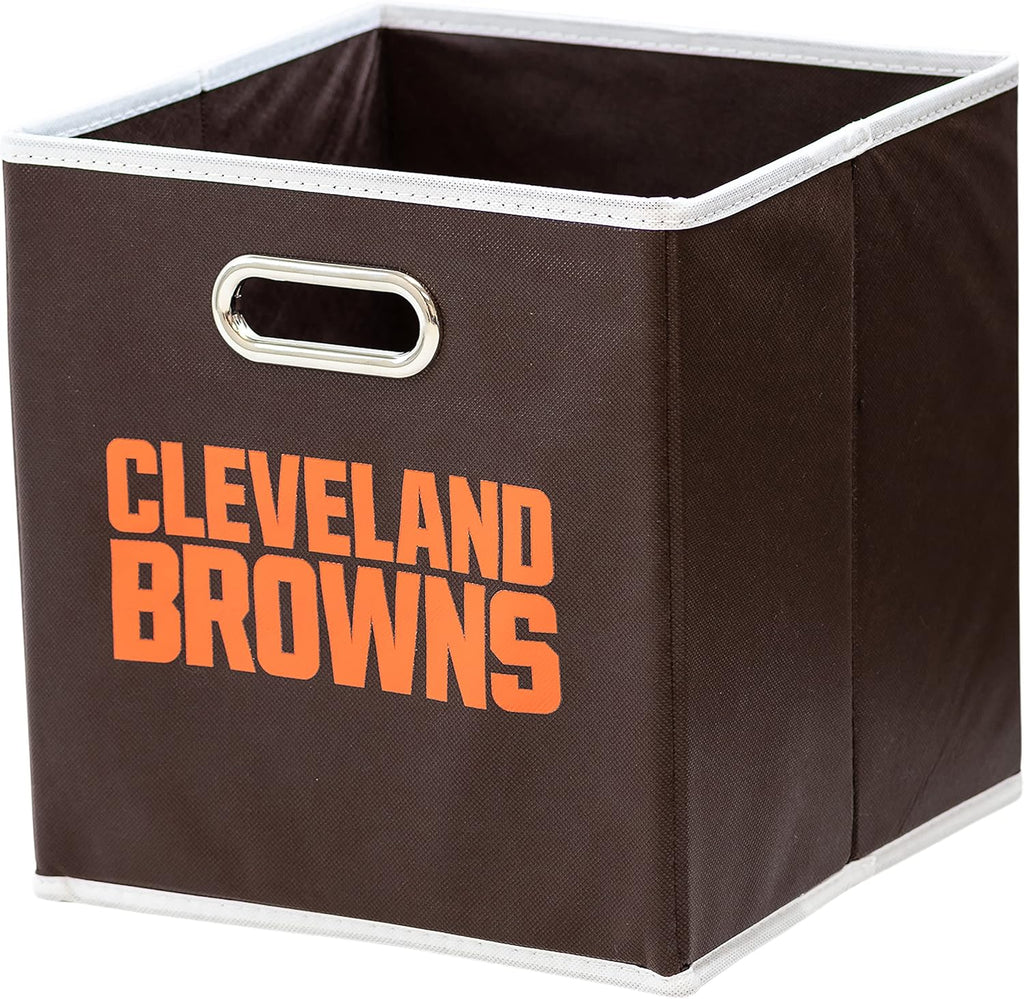Franklin Sports NFL Storage Bins - Collapsible Cube Container + Storage Basket - NFL Office, Bedroom + Living Room Décor - 11"x11" - Grand Goldman