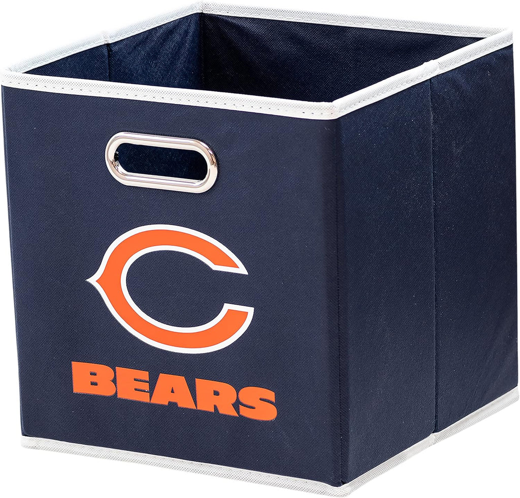Franklin Sports NFL Storage Bins - Collapsible Cube Container + Storage Basket - NFL Office, Bedroom + Living Room Décor - 11"x11" - Grand Goldman