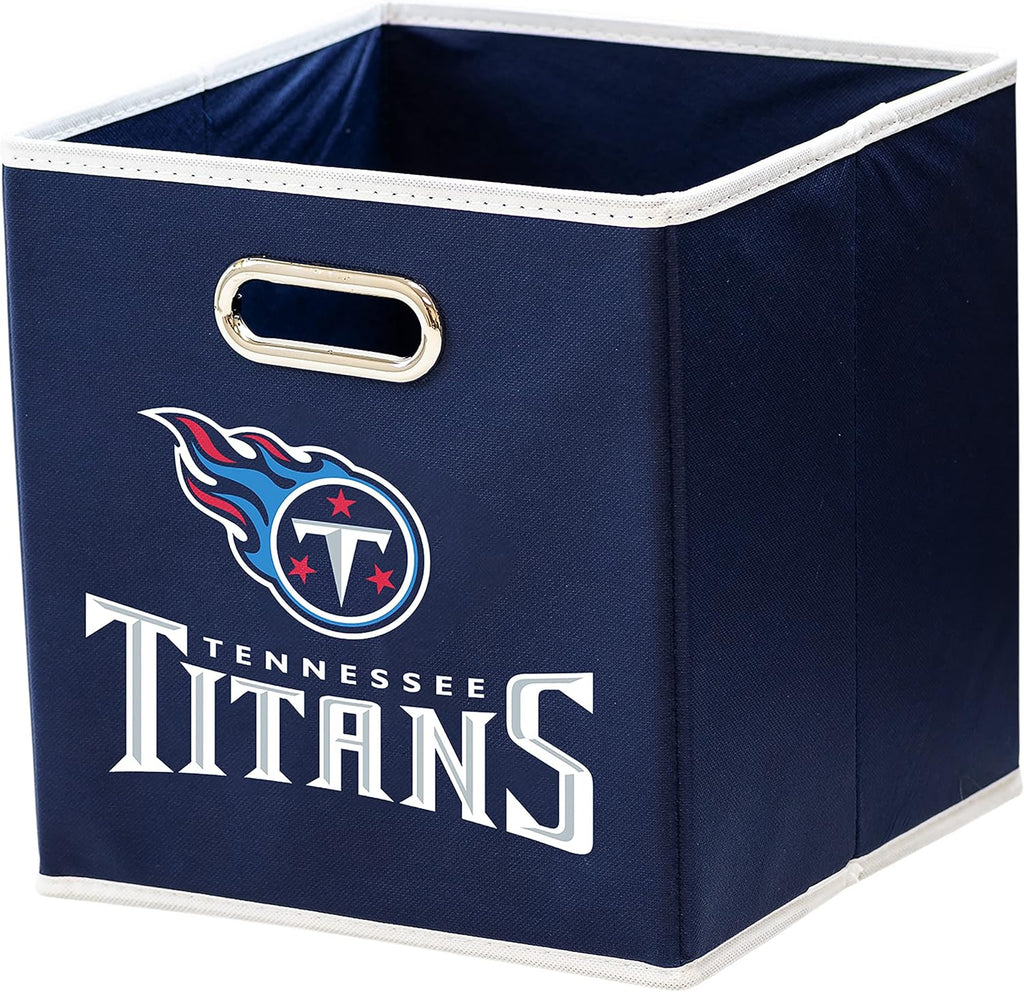Franklin Sports NFL Storage Bins - Collapsible Cube Container + Storage Basket - NFL Office, Bedroom + Living Room Décor - 11"x11" - Grand Goldman
