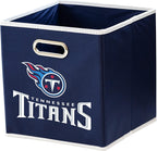 Franklin Sports NFL Storage Bins - Collapsible Cube Container + Storage Basket - NFL Office, Bedroom + Living Room Décor - 11"x11" - Grand Goldman