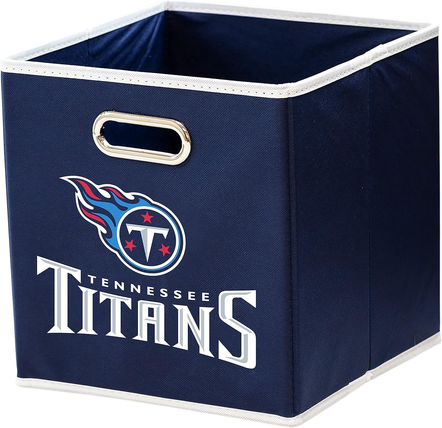 Franklin Sports NFL Storage Bins - Collapsible Cube Container + Storage Basket - NFL Office, Bedroom + Living Room Décor - 11"x11" - Grand Goldman