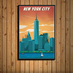 French Canvas Painting Vintage City Travel Landscape Poster - Grand Goldman