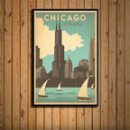 French Canvas Painting Vintage City Travel Landscape Poster - Grand Goldman