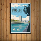 French Canvas Painting Vintage City Travel Landscape Poster - Grand Goldman