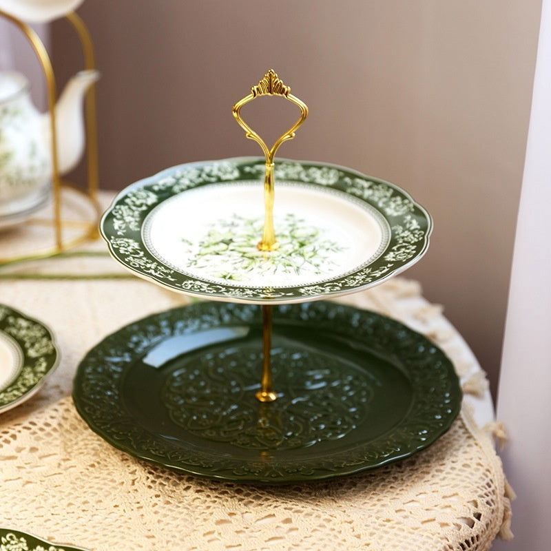 French Court Classical Retro Garden European Ceramic Dinner Plate - Grand Goldman