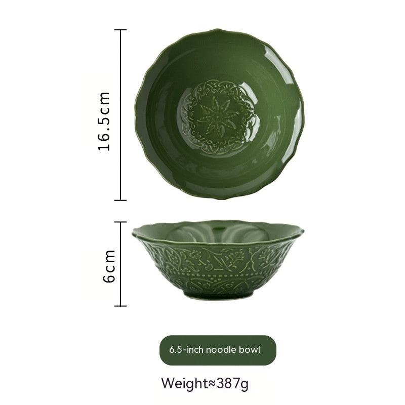 French Court Classical Retro Garden European Ceramic Dinner Plate - Grand Goldman