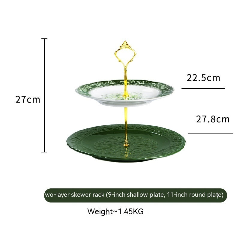 French Court Classical Retro Garden European Ceramic Dinner Plate - Grand Goldman