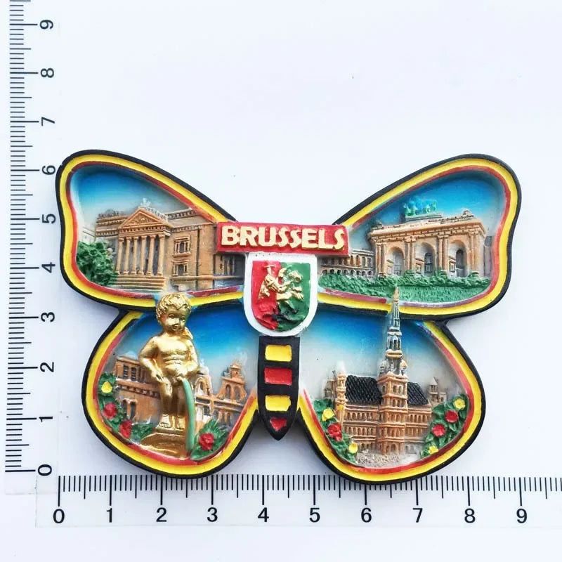 Fridge Magnet Brussels India Cuenca Athens Germany Belgium Romania Ronda Spain Manchester Crimea Holland Magnetic Sticker Decor - Grand Goldman