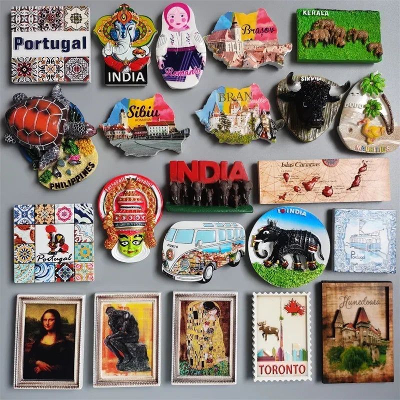 Fridge Magnet Portugal Romania India Philippines Islas Canarias Canada Geneva Thailand Magnetic Fridge Sticker Home Decor - Grand Goldman