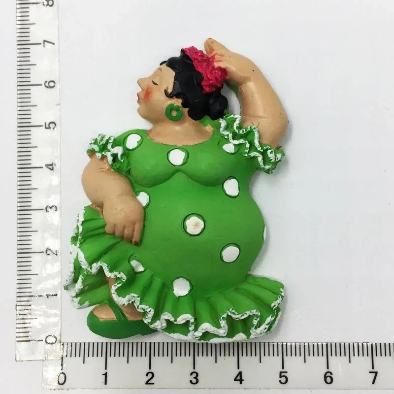 Fridge Magnet Tenerife Spain Barcelona Tourism Souvenirs Flamenco Dancer  Malaga Refrigerator 3D Magnetic Stickers Gift Ideas - Grand Goldman