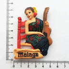 Fridge Magnet Tenerife Spain Barcelona Tourism Souvenirs Flamenco Dancer  Malaga Refrigerator 3D Magnetic Stickers Gift Ideas - Grand Goldman