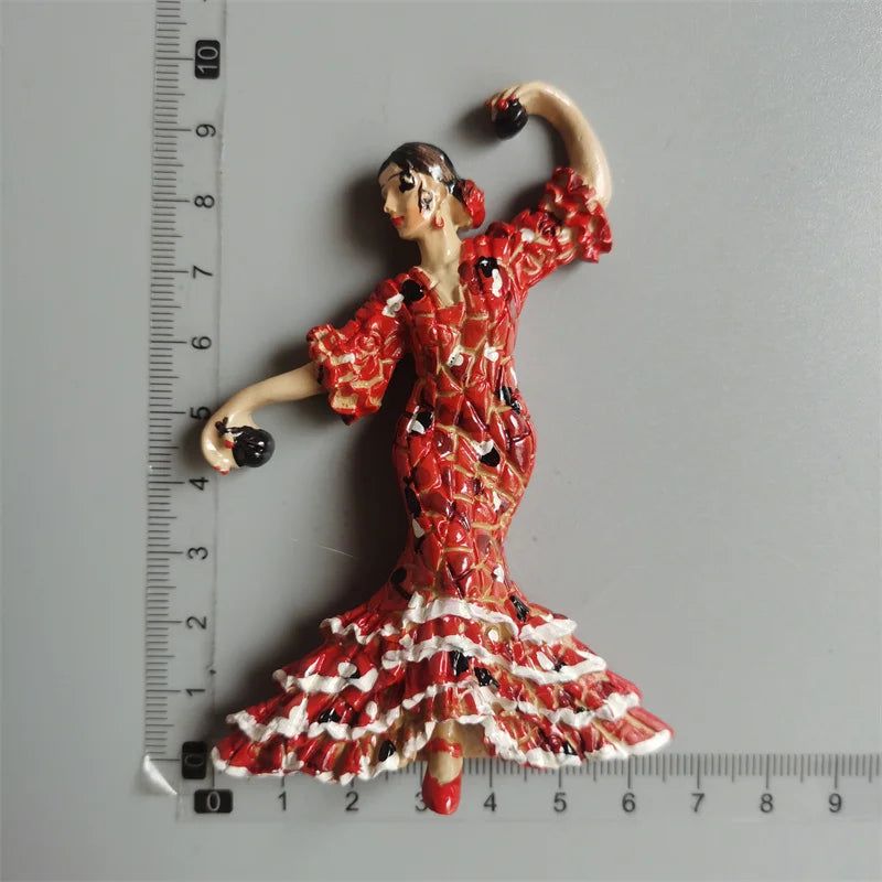 Fridge Magnet Tenerife Spain Barcelona Tourism Souvenirs Flamenco Dancer  Malaga Refrigerator 3D Magnetic Stickers Gift Ideas - Grand Goldman
