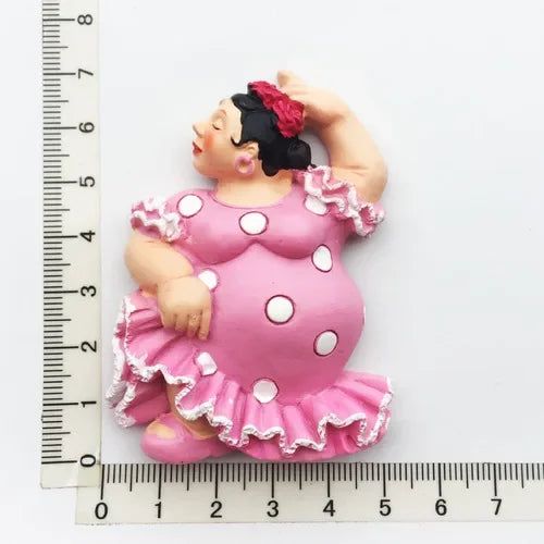 Fridge Magnet Tenerife Spain Barcelona Tourism Souvenirs Flamenco Dancer  Malaga Refrigerator 3D Magnetic Stickers Gift Ideas - Grand Goldman